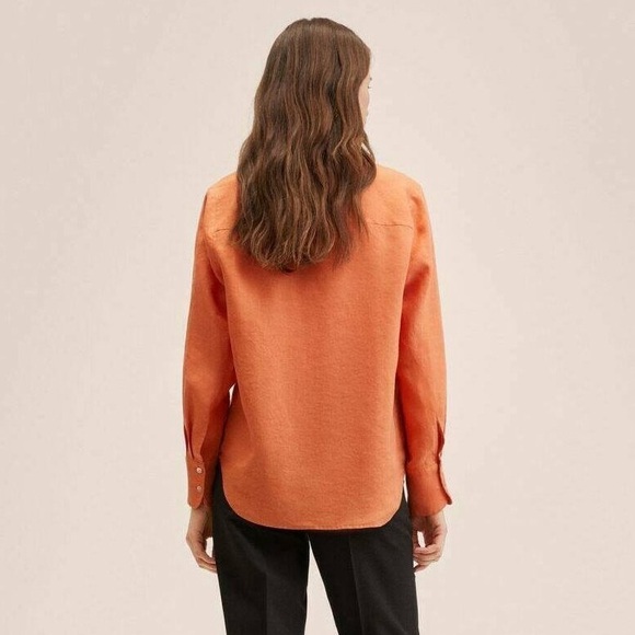 Mango Linen Button Down Shirt - Picture 2 of 10